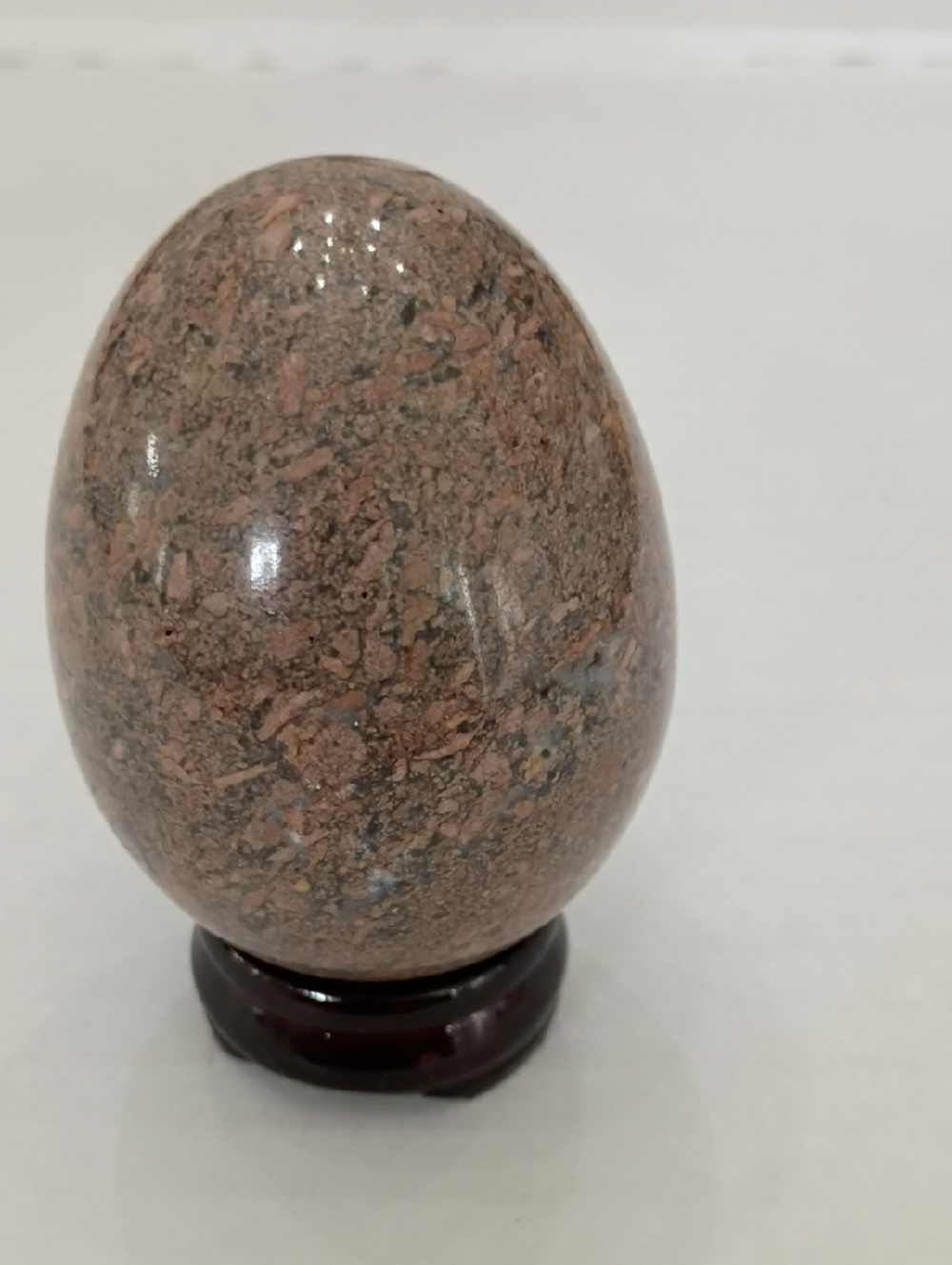 Polished Pink Granite Egg Sculpture